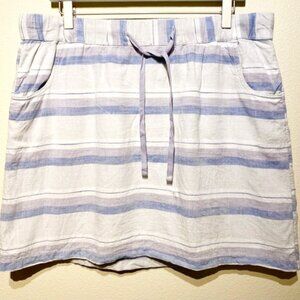 Aventura Piper Blue Stripes Skirt  Organic Cotton - Has Pockets! Large